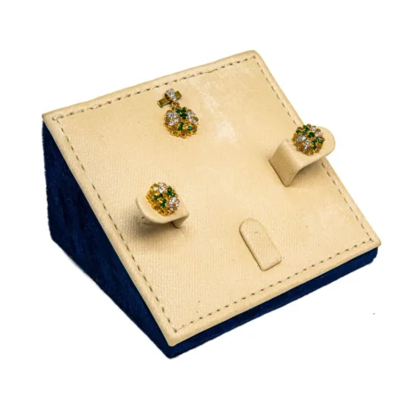 Emerald & Crystal Pendant Set