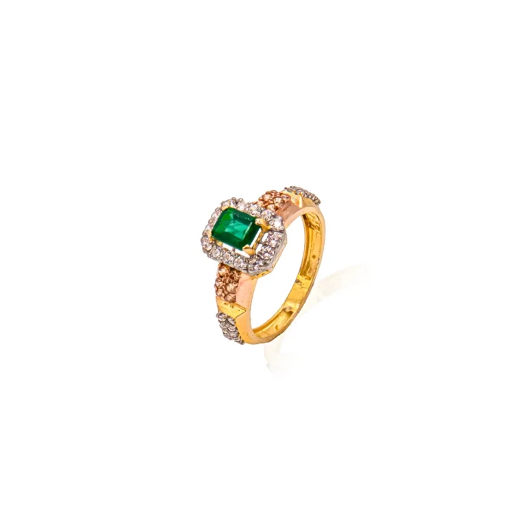 Color Stone Gold Ring 52