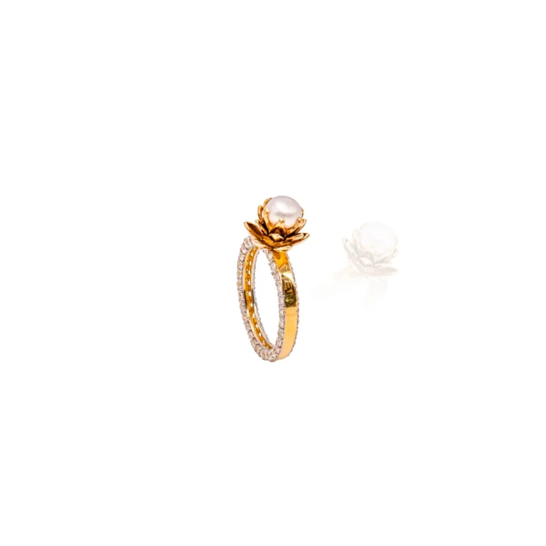 Color Stone Gold Ring 53