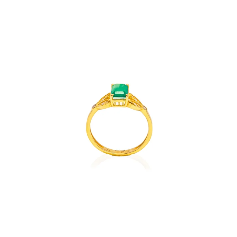 Color Stone Gold Ring 01