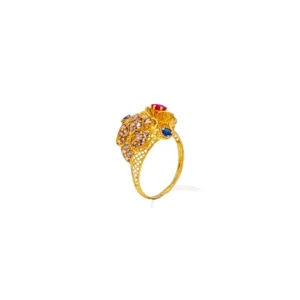 Color Stone Gold Ring 04