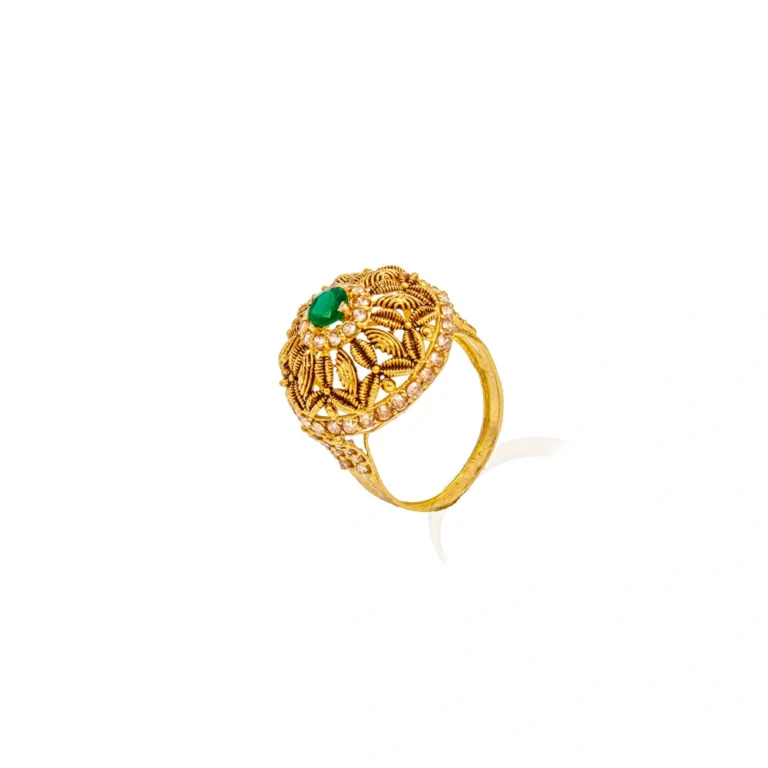 Color Stone Gold Ring 05