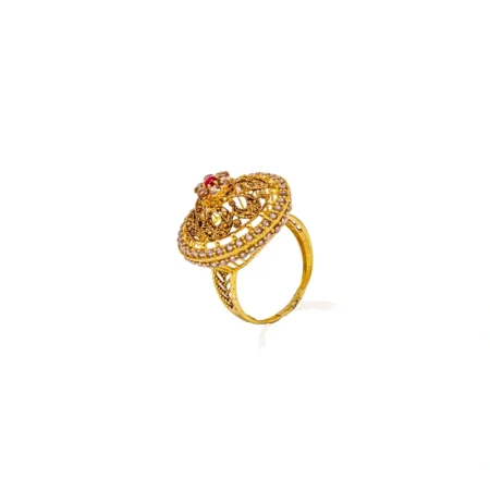 Color Stone Gold Ring 07