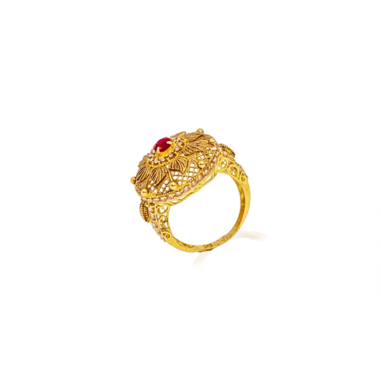 Color Stone Gold Ring 10