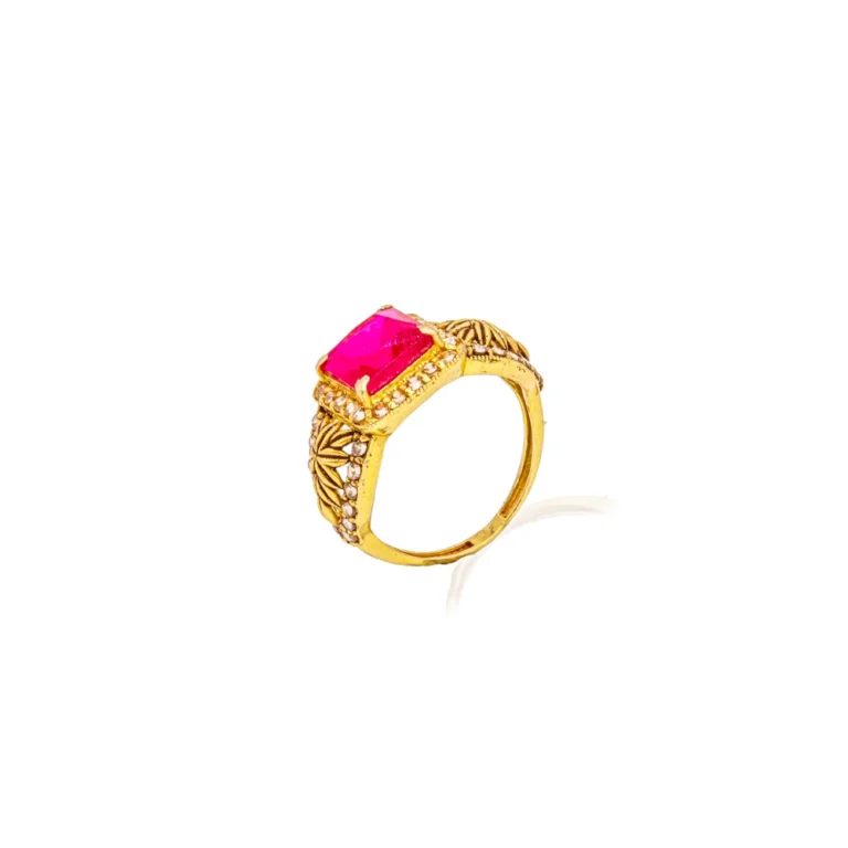 Color Stone Gold Ring 12