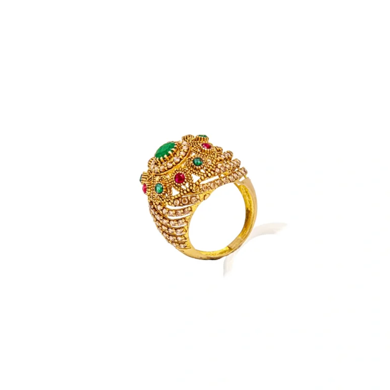 Color Stone Gold Ring 13