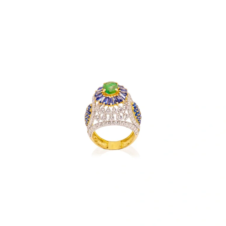 Color Stone Gold Ring 21