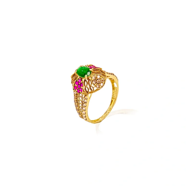 Color Stone Gold Ring 27
