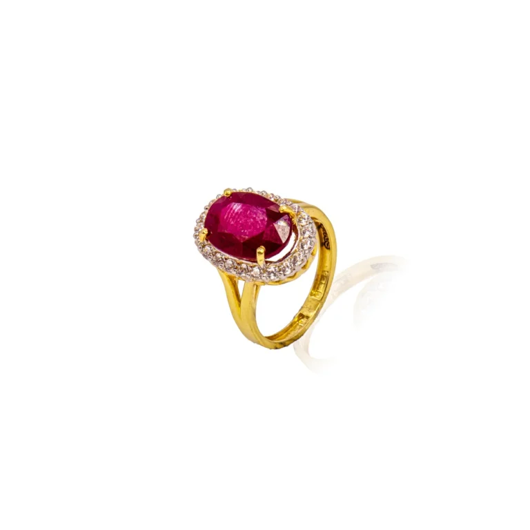 Color Stone Gold Ring 30