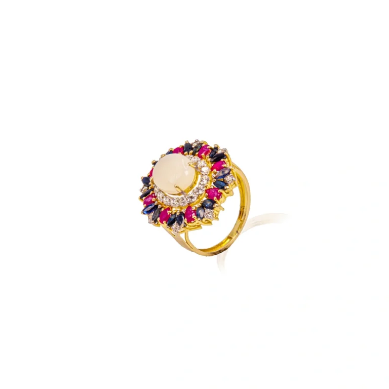 Color Stone Gold Ring 34