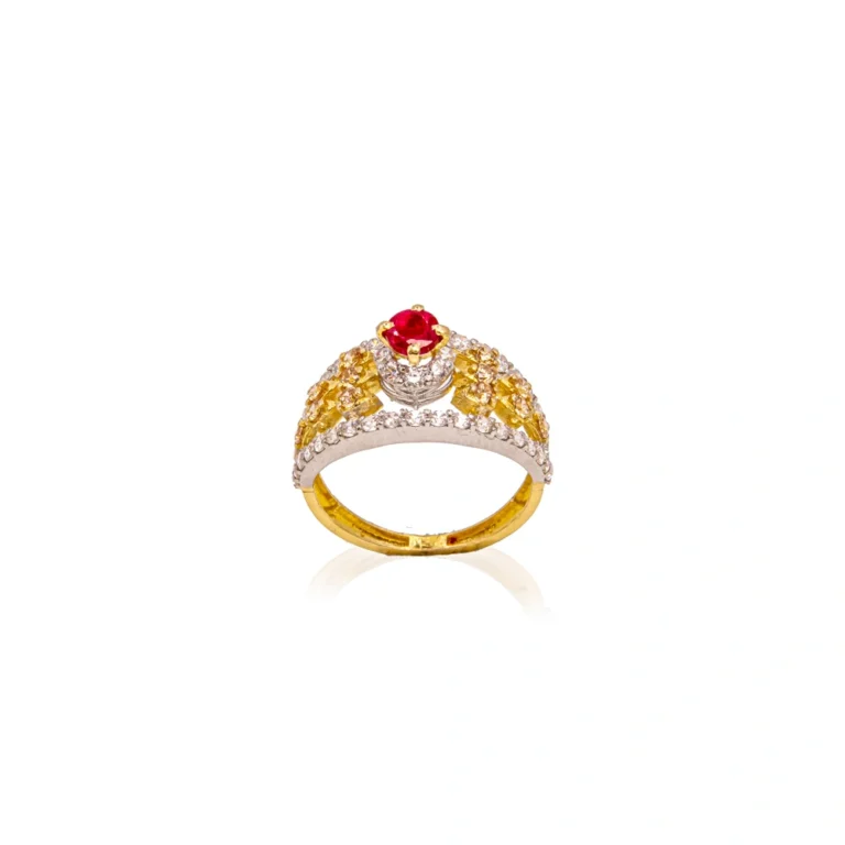 Color Stone Gold Ring 36