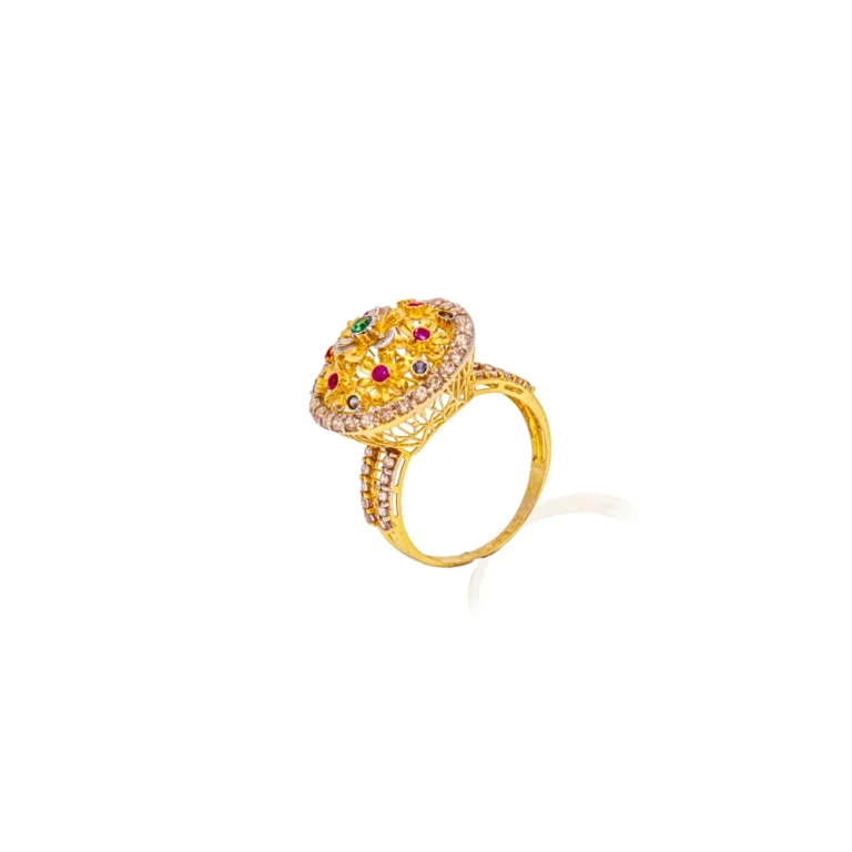Color Stone Gold Ring 37