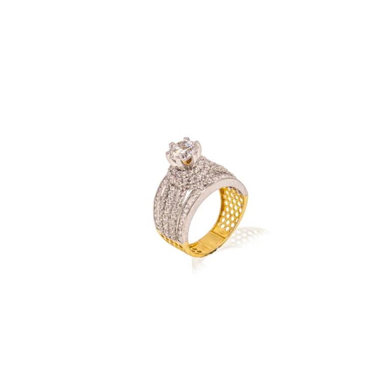 Color Stone Gold Ring 42