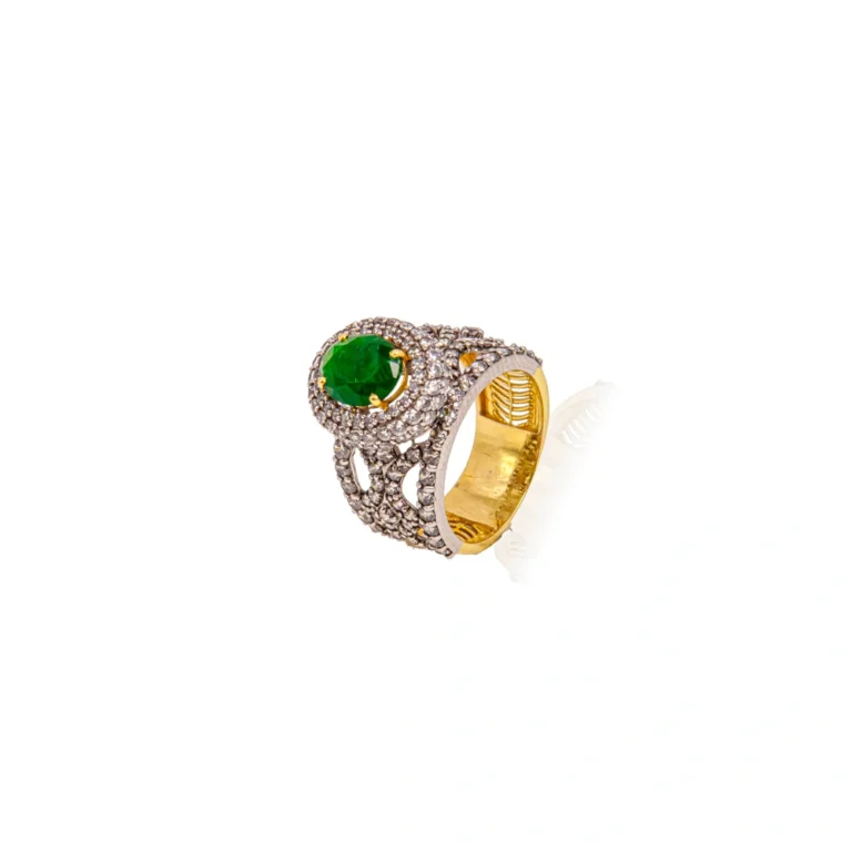Color Stone Gold Ring 44