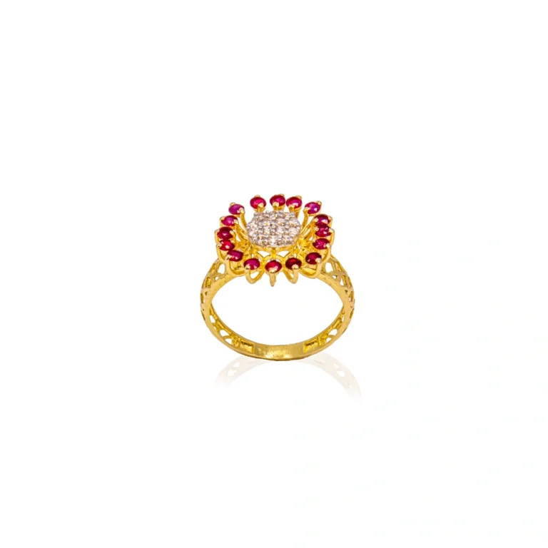 Color Stone Gold Ring 49