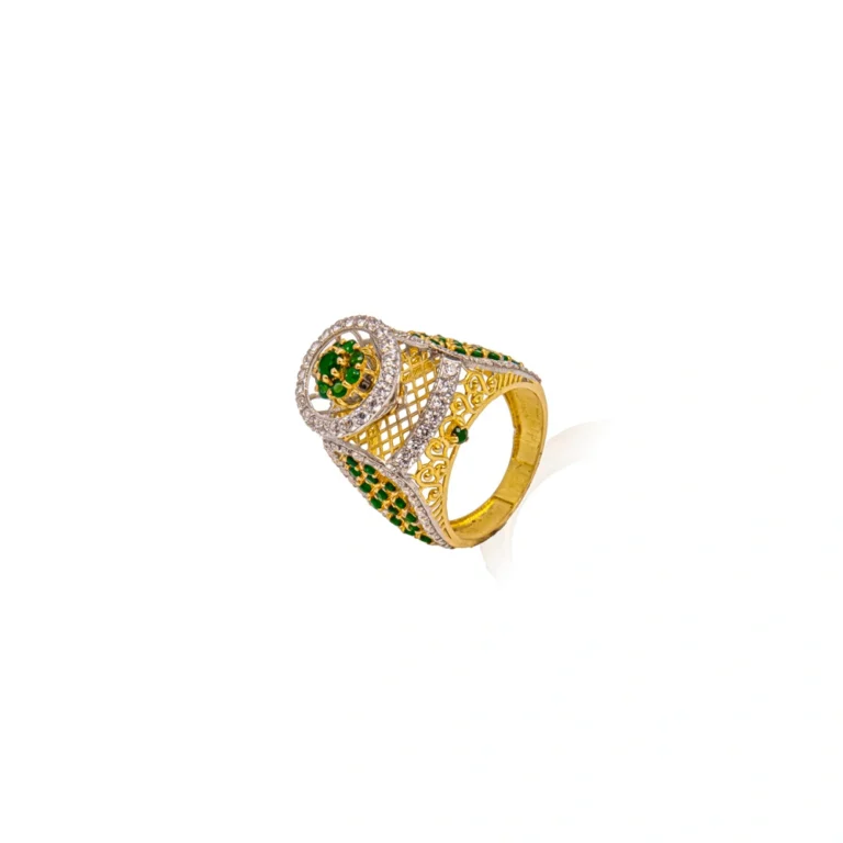 Color Stone Gold Ring 50